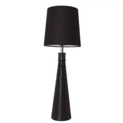 By Rydens Lofty Slim Table Lamp H54 Cm, Matt Black/Black Screen