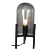 By Rydens Smokey Table Lamp, Black Matt/Smoke Grey