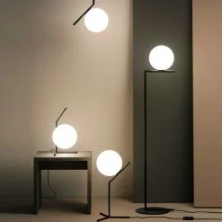 Flos IC Lights Tafel 1 Hoog, Zwart -Tafellampen Verkoopwinkel flos ic lights table 1 high 18