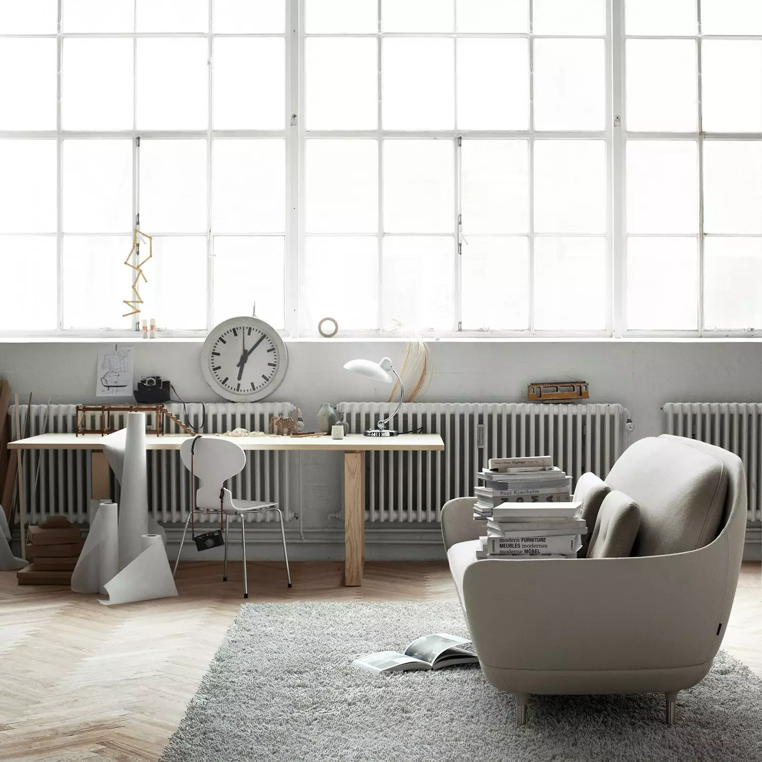 Fritz Hansen Kaiser Idell 6631-T Table Lamp, White 4 Fritz Hansen Kaiser Idell 6631-T Table Lamp, White - Afbeelding 2