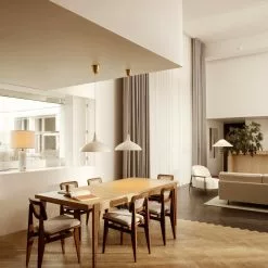 Gubi Gravity Tafellamp Klein, Wit Marmer / Canvas -Tafellampen Verkoopwinkel gubi gravity tafellamp klein 3