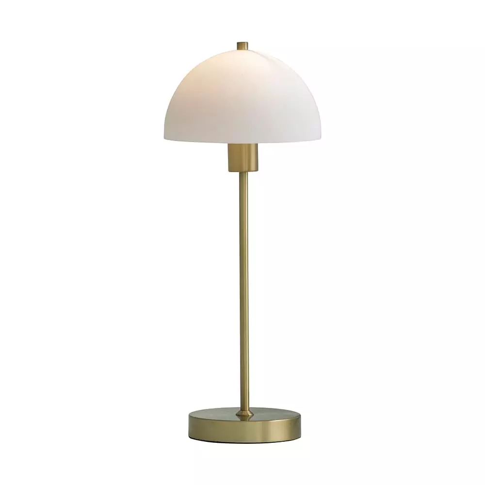 Herstal Vienda Tafellamp, Messing/Wit 3 Herstal Vienda Tafellamp, Messing/Wit