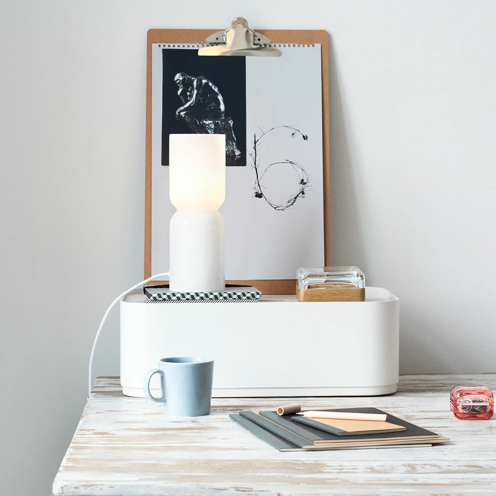 Iittala Lantern Table Lamp 25cm, White 5 Iittala Lantern Table Lamp 25cm, White - Afbeelding 3