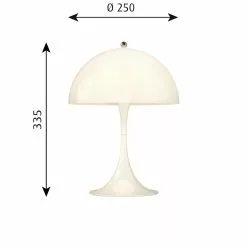 Louis Poulsen Panthella Mini Tafellamp, Wit Opaal Acryl -Tafellampen Verkoopwinkel louis poulsen panthella mini table lamp 53