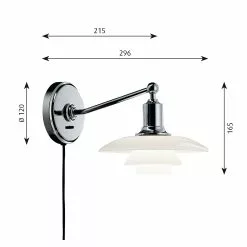 Louis Poulsen PH 2/1 Wandlamp, Verchroomd/Wit Opaal Glas -Tafellampen Verkoopwinkel louis poulsen ph 2 1 wandlamp verchroomd wit opaal glas 8