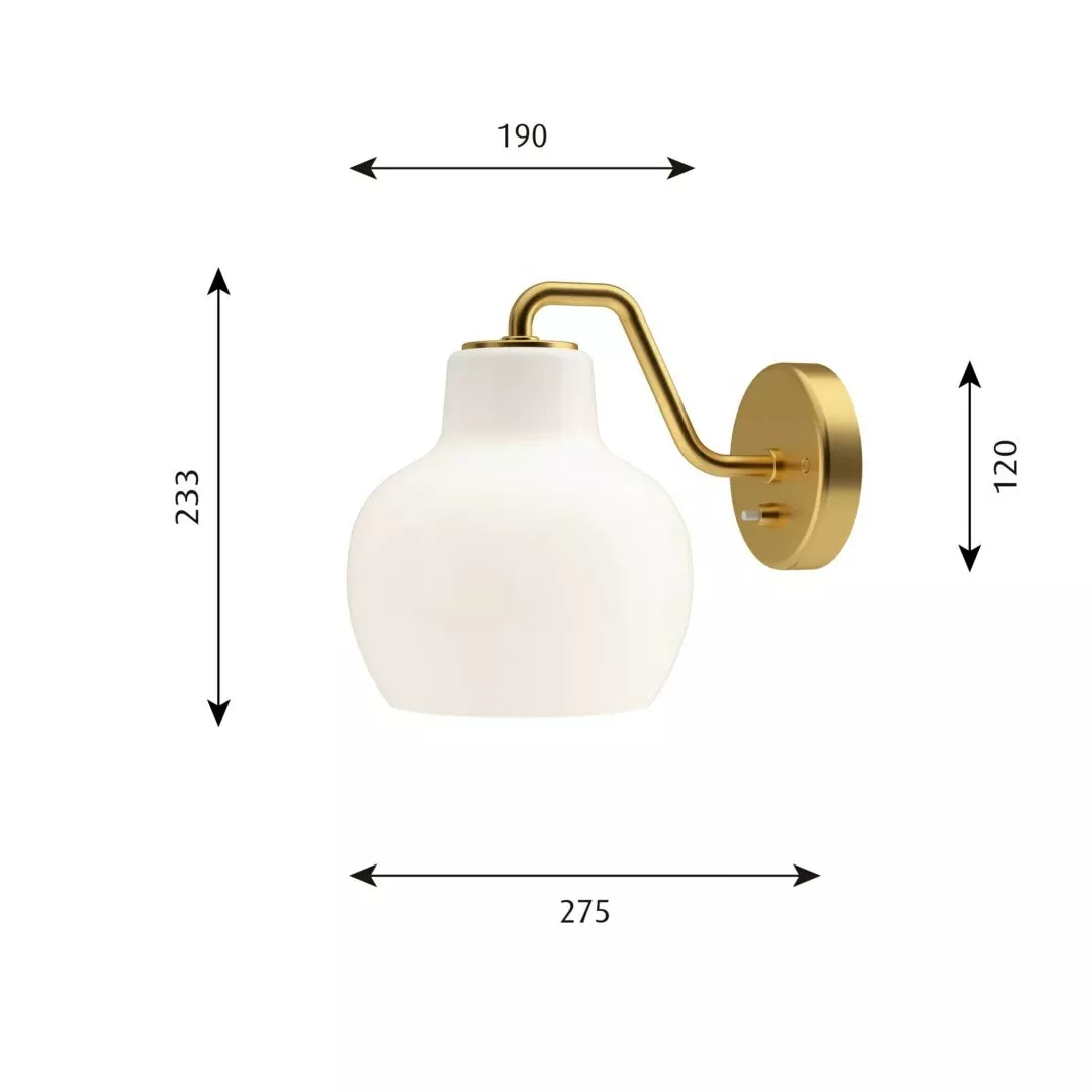 Louis Poulsen VL Ring Crown Wall 1x40 W, Brass 6 Louis Poulsen VL Ring Crown Wall 1x40 W, Brass - Afbeelding 4