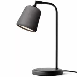 New Works Material Table Lamp, Dark Gray Concrete
