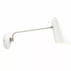 Northern Birdy Swing Wall Lamp, White/Metallic
