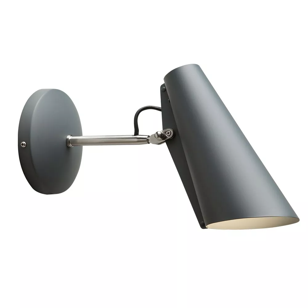 Northern Birdy Wall Lamp Short Arm, Grey/Metallic 3 Northern Birdy Wall Lamp Short Arm, Grey/Metallic