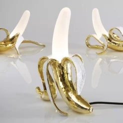 Seletti Banana Lamp Louie, White/Gold -Tafellampen Verkoopwinkel seletti banana lamp louie white gold 7