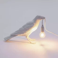Seletti Bird Lamp Waiting, White -Tafellampen Verkoopwinkel seletti bird lamp waiting white 5