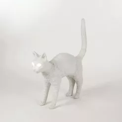 Seletti Jobby The Cat Lamp, White -Tafellampen Verkoopwinkel seletti jobby the cat lamp white 10 1