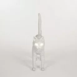 Seletti Jobby The Cat Lamp, White -Tafellampen Verkoopwinkel seletti jobby the cat lamp white 9 1