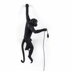 Seletti Monkey Lamp Buiten Hangend Linkse Versie, Zwart