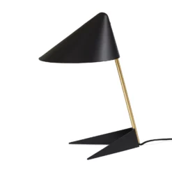 Warm Nordic Ambience Table Lamp, Black Noir/Brass