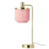 Warm Nordic Fringe Table Lamp, Pale Pink